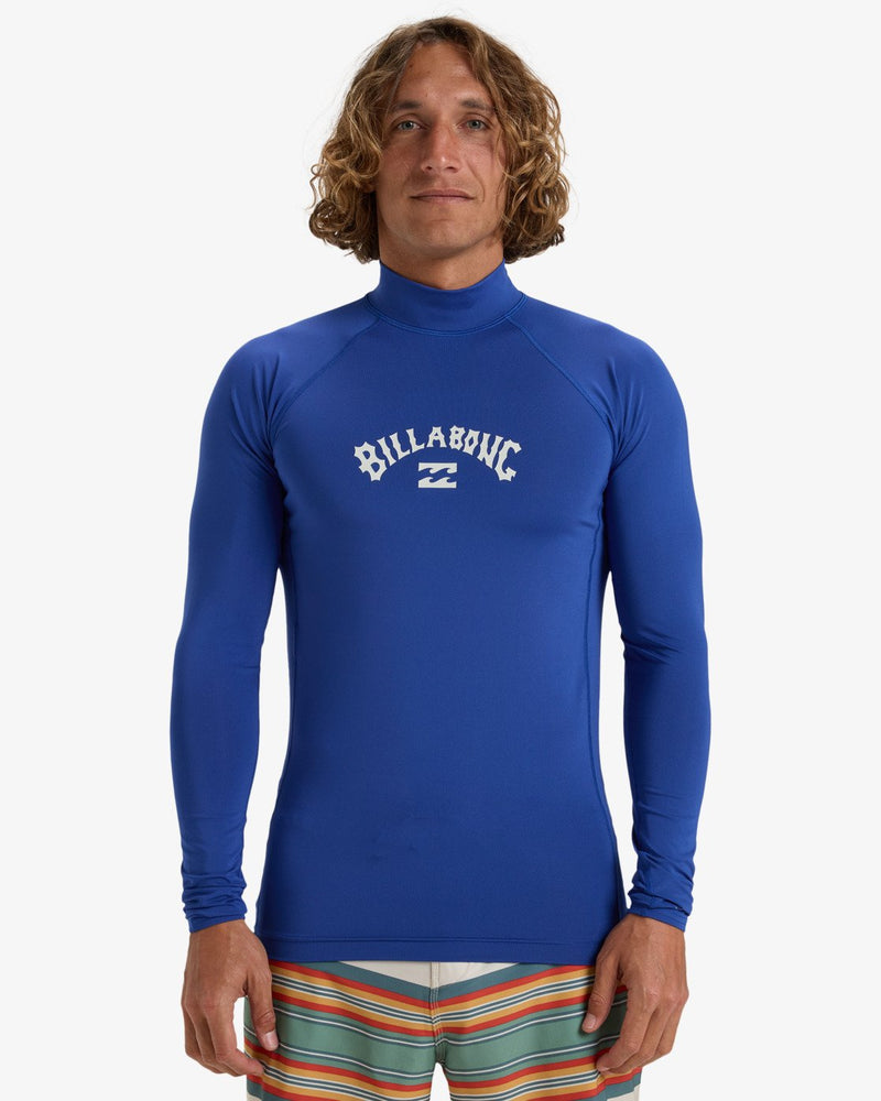 Load image into Gallery viewer, Billabong Men&#39;s Arch Wave Long Sleeves UPF 50 Surf T-Shirt Dark Cobalt EBYWR03022-CBT
