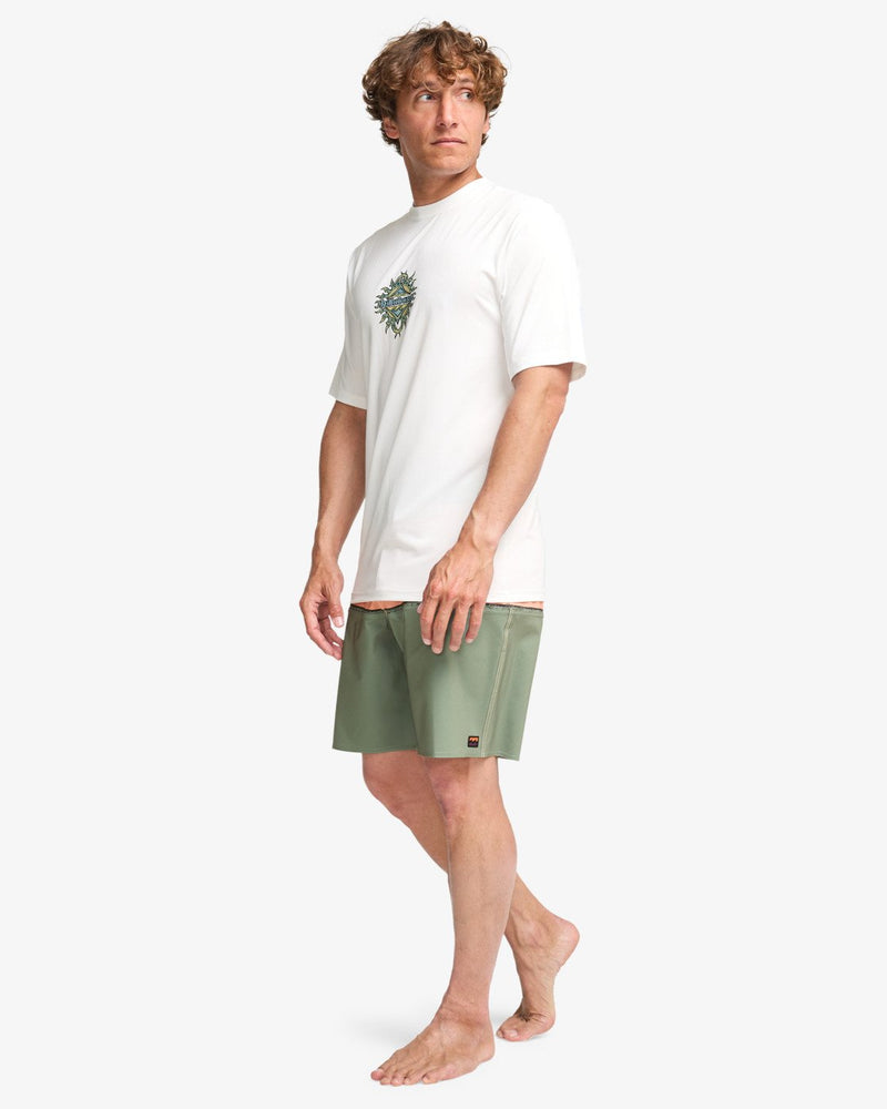 Load image into Gallery viewer, Billabong Men's Solar Flare Loose Fit Short Sleeve Lycra White EBYWR03028-WHT
