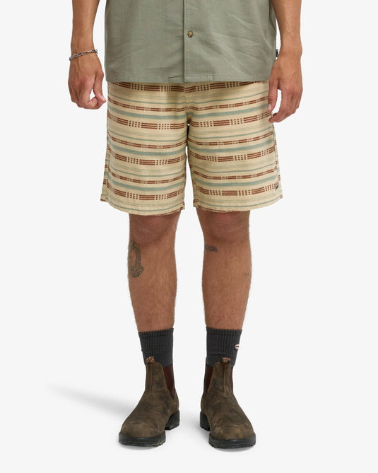 Billabong Men's Larry Jacquard Shorts Castle Rock EBYWS00134-TGW0