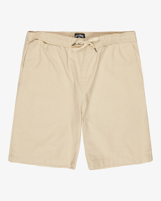 Billabong Men's Larry Linen Elasticated Shorts Natural EBYWS00135-WCF0