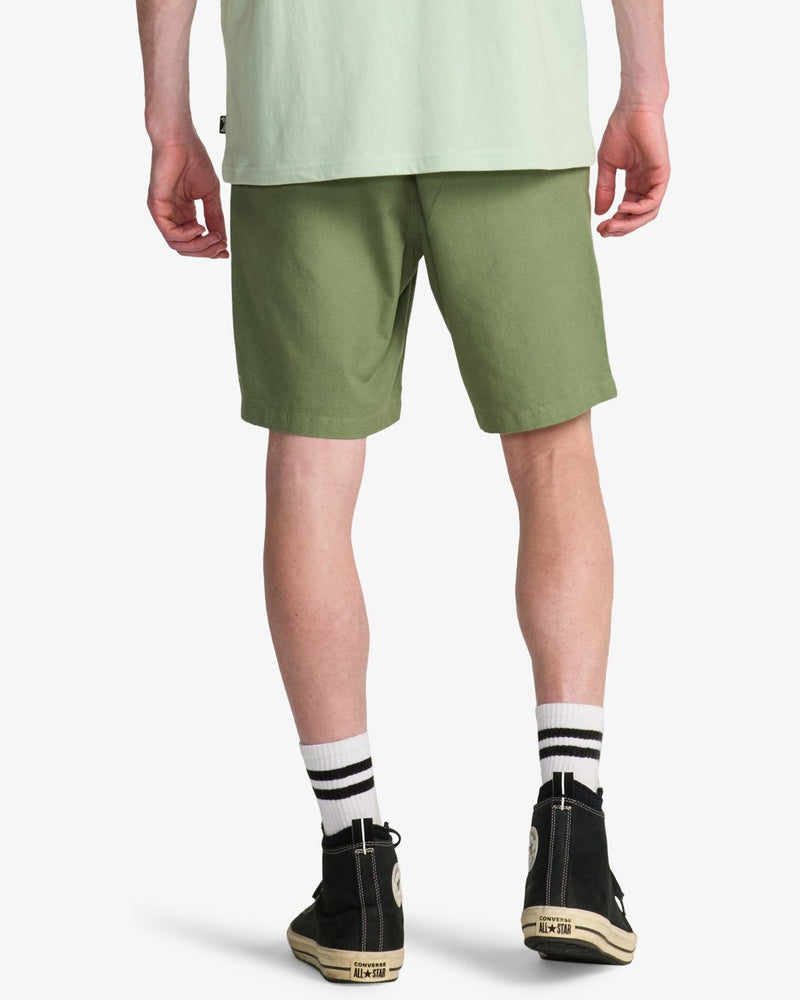 Load image into Gallery viewer, Billabong Men's Larry Linen Elasticated Shorts Moss Green EBYWS00135-GLW0
