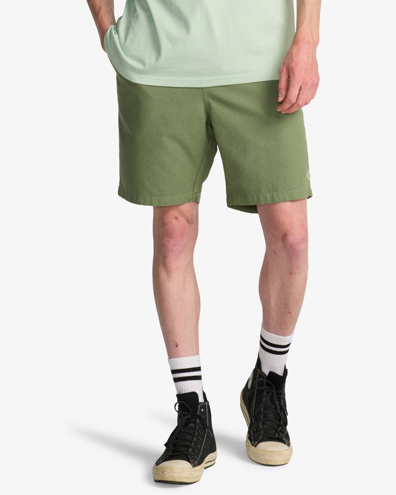 Load image into Gallery viewer, Billabong Men's Larry Linen Elasticated Shorts Moss Green EBYWS00135-GLW0
