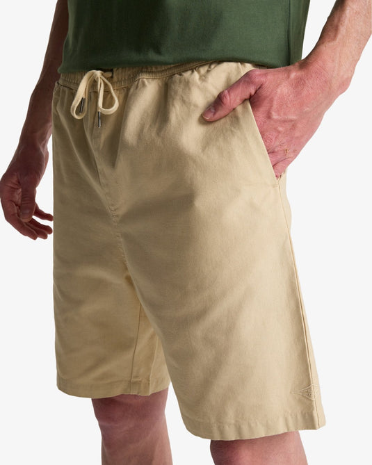 Billabong Men's Larry Linen Elasticated Shorts Natural EBYWS00135-WCF0