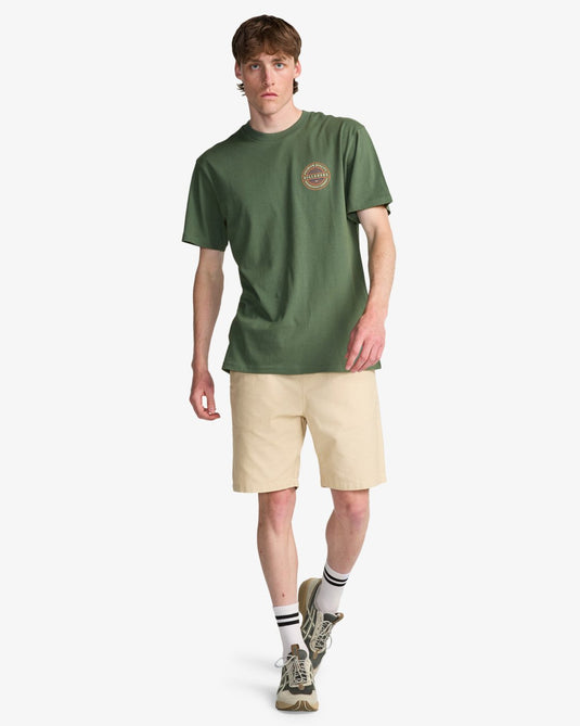 Billabong Men's Larry Linen Elasticated Shorts Natural EBYWS00135-WCF0