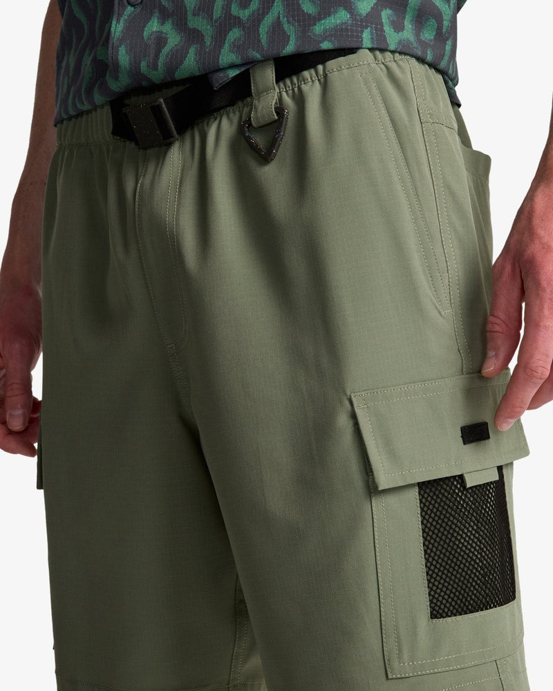 Load image into Gallery viewer, Billabong Surftrek Elastic Cargo Boardshorts Moss Green EBYWS00136-GLW0
