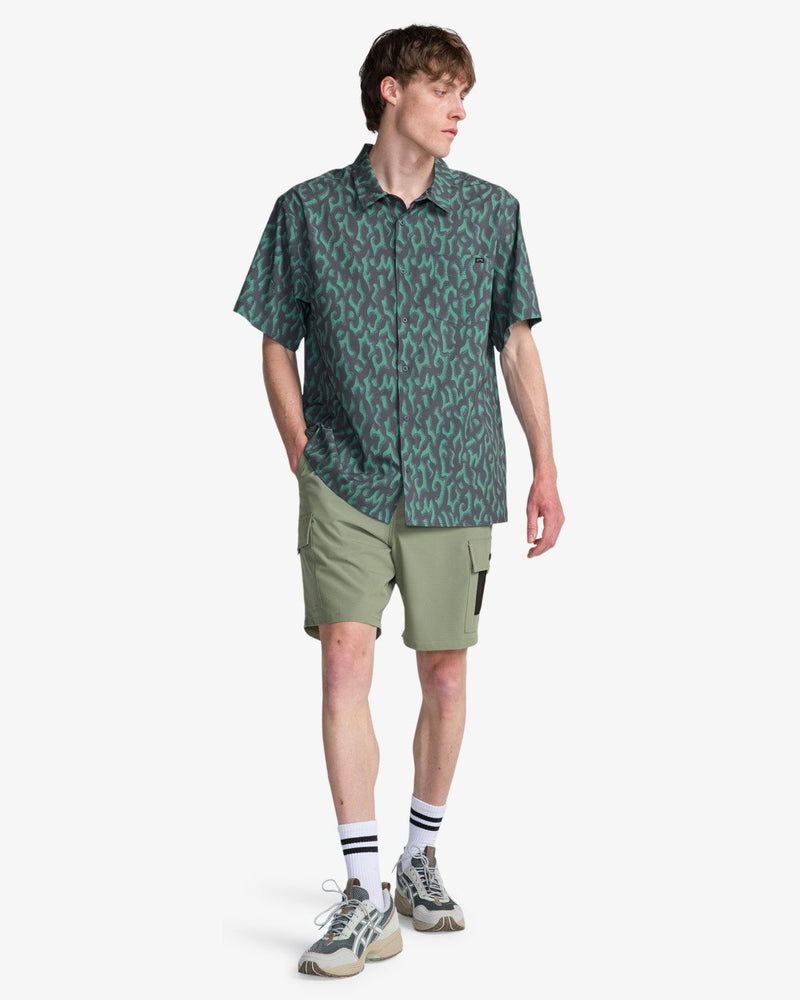 Load image into Gallery viewer, Billabong Surftrek Elastic Cargo Boardshorts Moss Green EBYWS00136-GLW0
