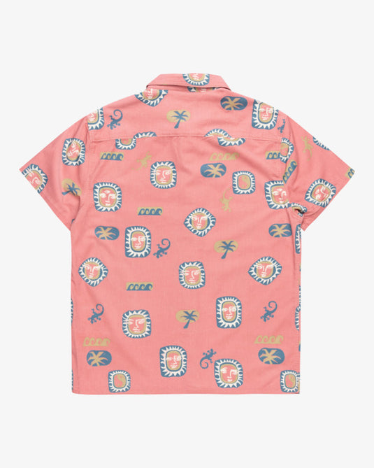 Billabong Men's Solana Short Sleeves Shirt Dusty Pink EBYWT03008-DTP