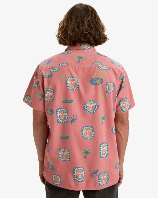 Billabong Men's Solana Short Sleeves Shirt Dusty Pink EBYWT03008-DTP