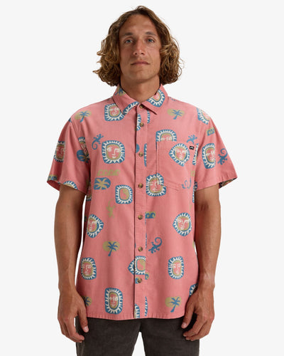 Billabong Men's Solana Short Sleeves Shirt Dusty Pink EBYWT03008-DTP