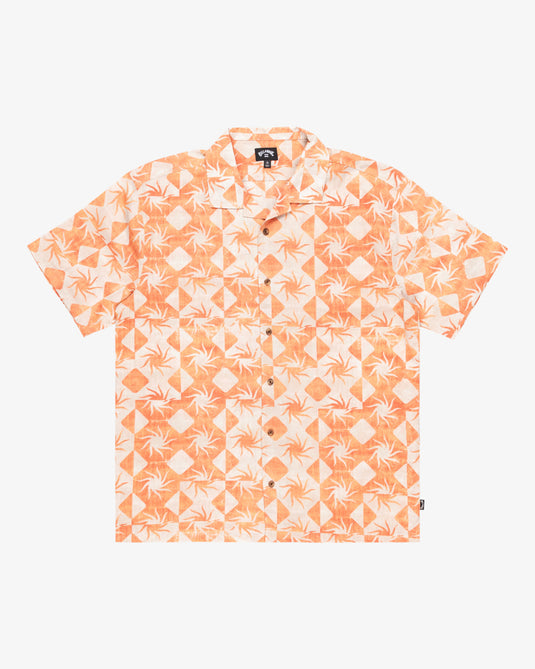 Billabong Men's Vacay Short Sleeves Shirt Peach EBYWT03010-NGG0