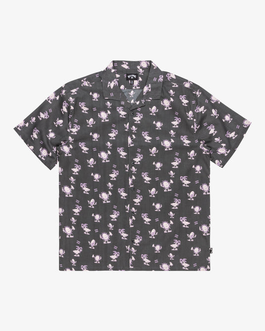 Billabong Men's Vacay Short Sleeves Shirt Raven EBYWT03010-RAV