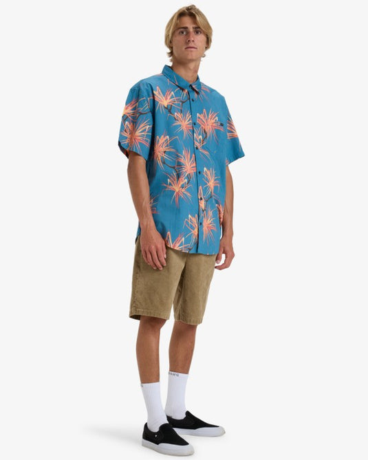 Billabong Men's Sundays Short Sleeves Shirt Glacier Blue EBYWT03011-BMC0