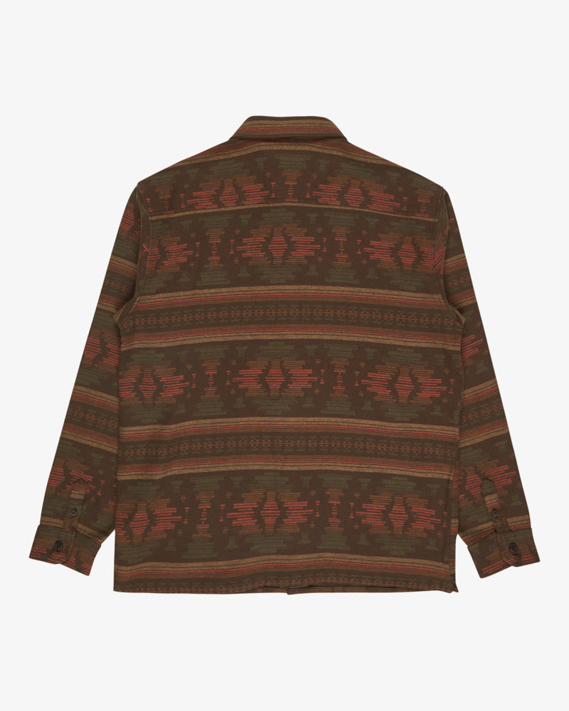 Load image into Gallery viewer, Billabong Men's Offshore Jacquard Flannel Yarn Dye Textured Woven Top Dark Cedar EBYWT03013-CSR0
