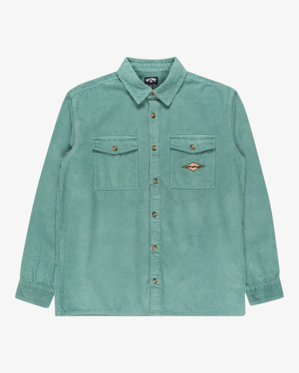 Load image into Gallery viewer, Billabong Men's Bong Days Long Sleeve Corduroy Shirt Sagebrush EBYWT03015-BMR0
