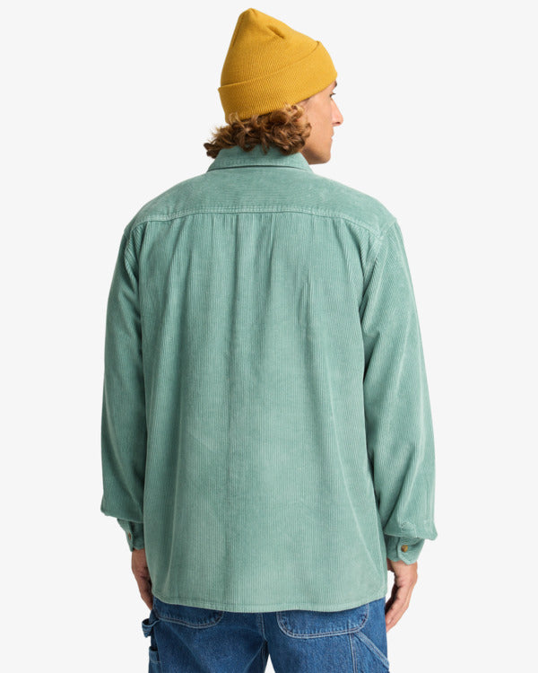 Load image into Gallery viewer, Billabong Men's Bong Days Long Sleeve Corduroy Shirt Sagebrush EBYWT03015-BMR0
