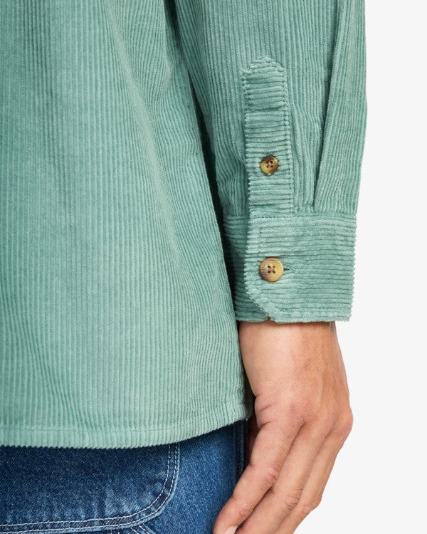 Load image into Gallery viewer, Billabong Men's Bong Days Long Sleeve Corduroy Shirt Sagebrush EBYWT03015-BMR0
