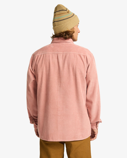 Billabong Men's Bong Days Long Sleeve Shirt Ash Rose EBYWT03015-MKM0