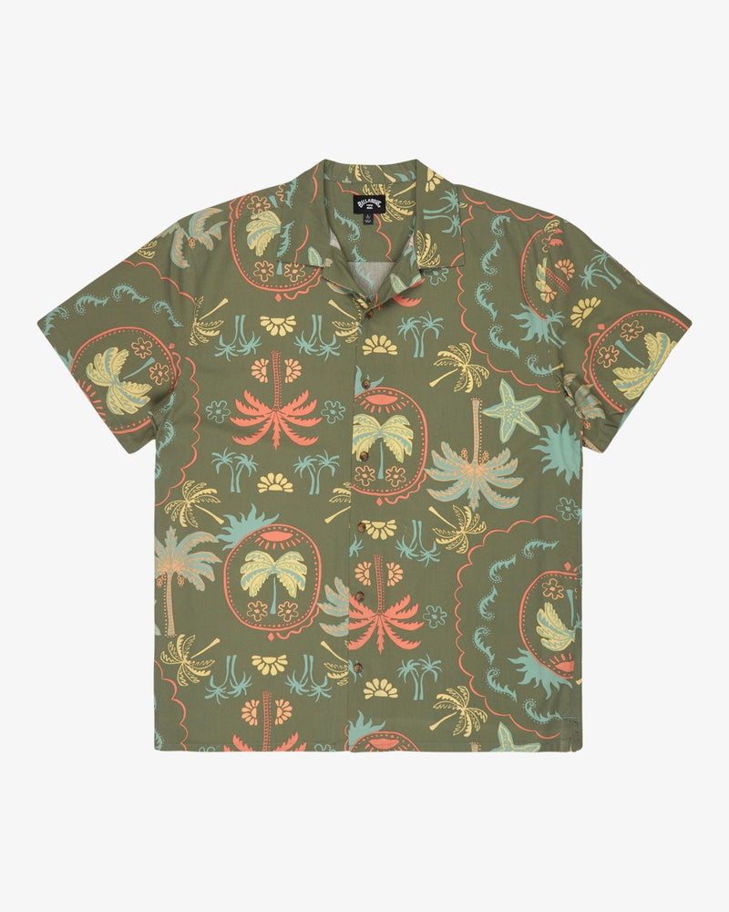 Load image into Gallery viewer, Billabong Men's Vacay Short Sleeve Shirt Moss Green EBYWT03019-GLW0
