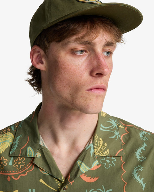 Billabong Men's Vacay Short Sleeve Shirt Moss Green EBYWT03019-GLW0