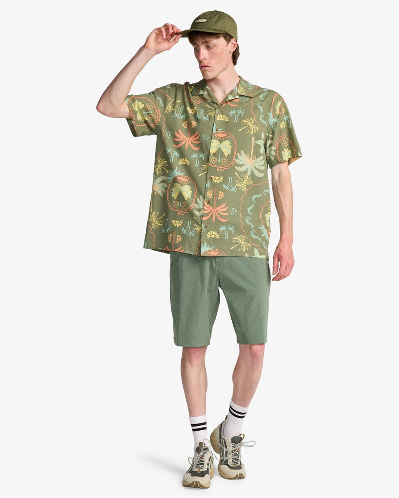Load image into Gallery viewer, Billabong Men's Vacay Short Sleeve Shirt Moss Green EBYWT03019-GLW0
