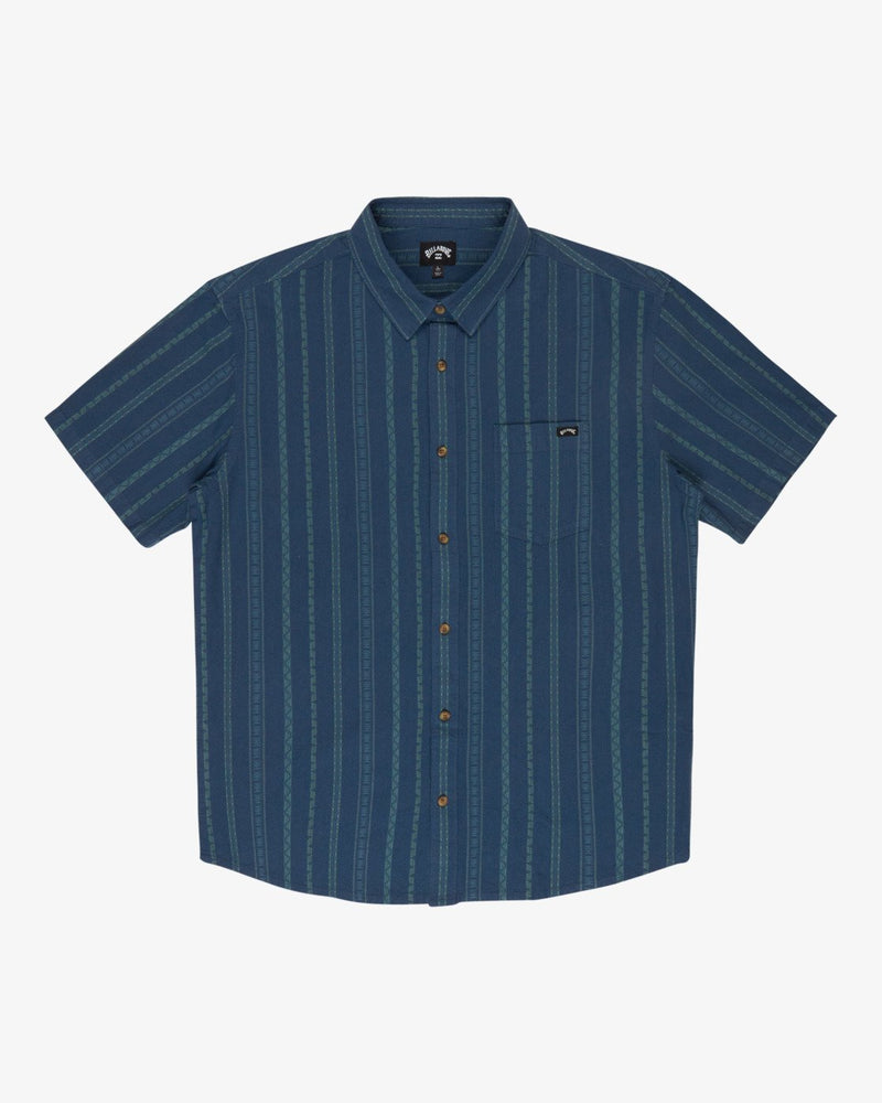 Load image into Gallery viewer, Billabong Men's Sundays Jacquard Short Sleeve Shirt Denim EBYWT03021-DEN

