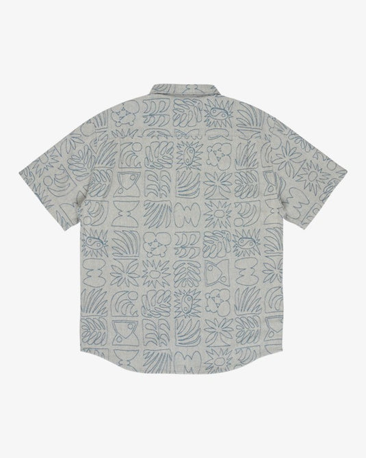 Billabong Men's Sundays Jacquard Short Sleeve Shirt Chino EBYWT03021-CHI