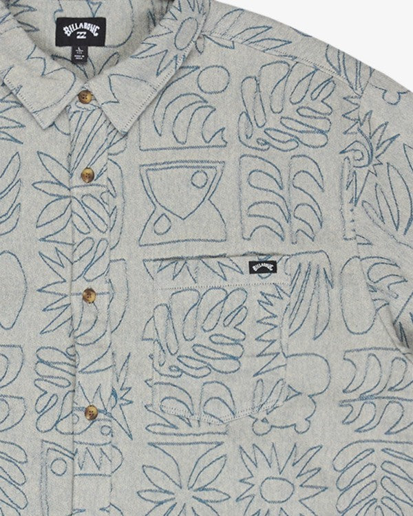 Load image into Gallery viewer, Billabong Men's Sundays Jacquard Short Sleeve Shirt Chino EBYWT03021-CHI
