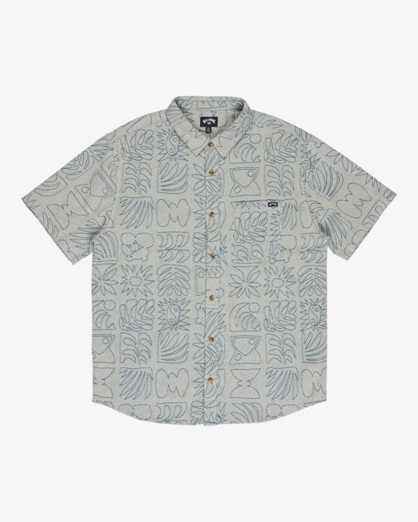 Load image into Gallery viewer, Billabong Men's Sundays Jacquard Short Sleeve Shirt Chino EBYWT03021-CHI
