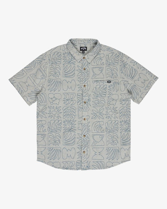 Billabong Men's Sundays Jacquard Short Sleeve Shirt Chino EBYWT03021-CHI