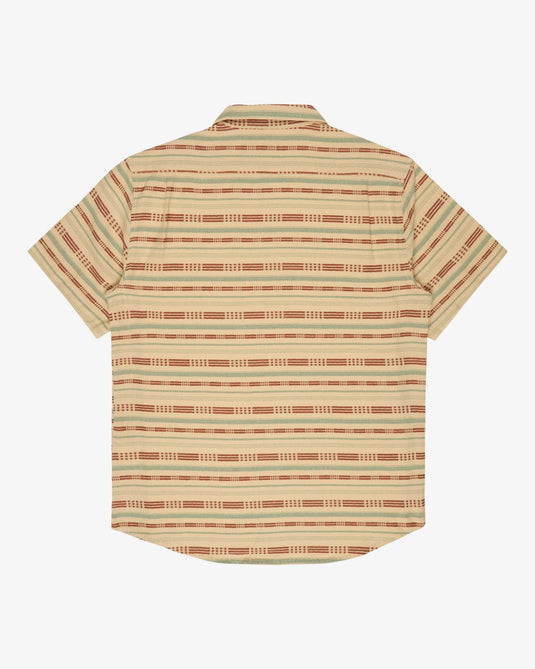 Billabong Men's Sundays Jacquard Short Sleeve Shirt Castle Rock EBYWT03021-TGW0