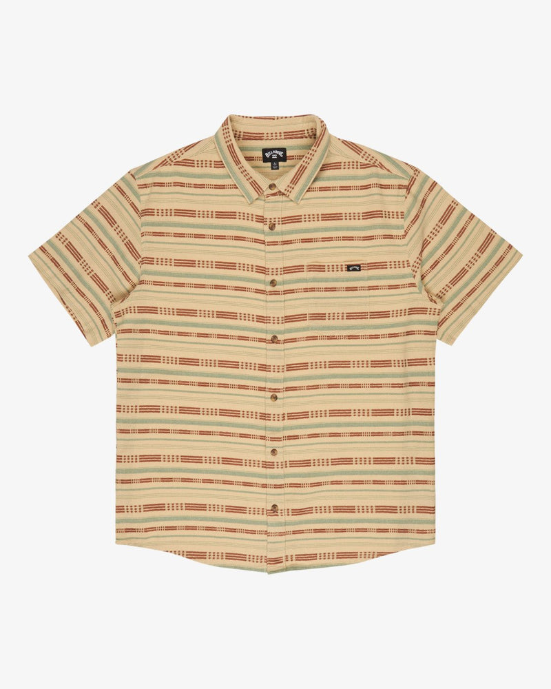 Load image into Gallery viewer, Billabong Men's Sundays Jacquard Short Sleeve Shirt Castle Rock EBYWT03021-TGW0
