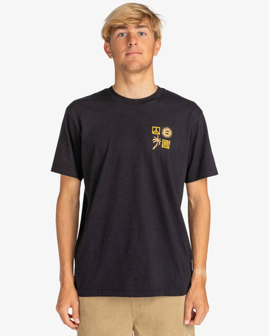Billabong Men's Side Shot Core Fit T-Shirt Black EBYZT00171-BLK