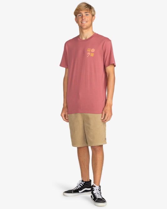 Billabong Men's Side Shot Core Fit T-Shirt Rose Dust EBYZT00171-RDU