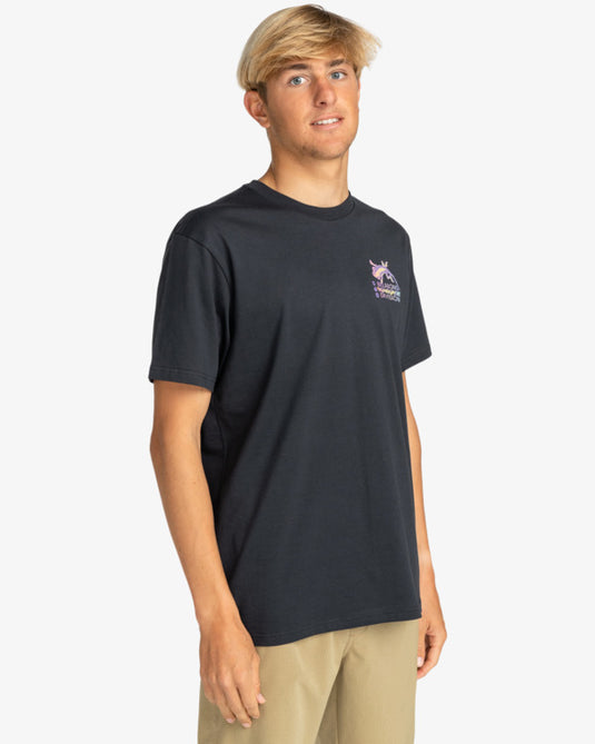 Billabong Men's Fauna Core Fit T-Shirt Washed Black EBYZT00176-BLK