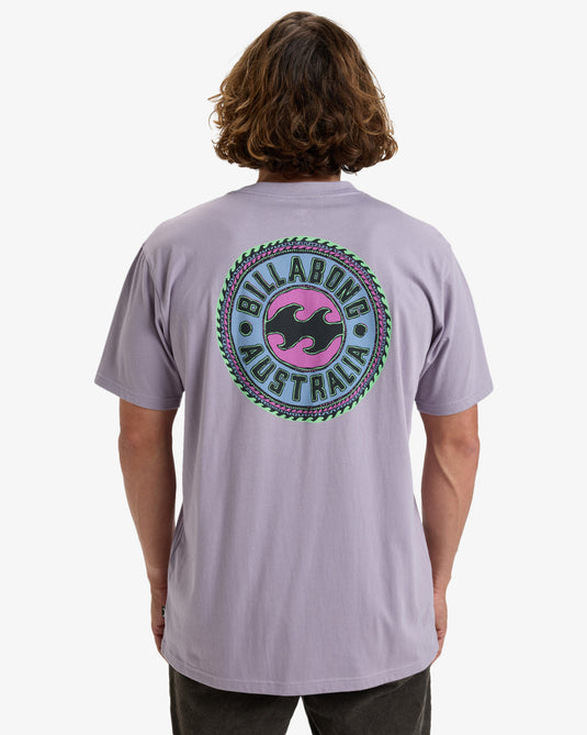 Billabong Men's Know The Feeling Short Sleeves T-Shirt Light Purple EBYZT00290-SKW0