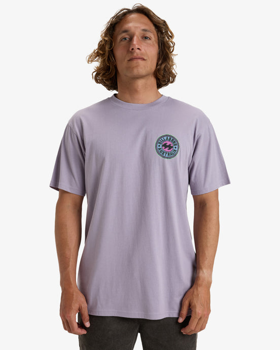 Billabong Men's Know The Feeling Short Sleeves T-Shirt Light Purple EBYZT00290-SKW0
