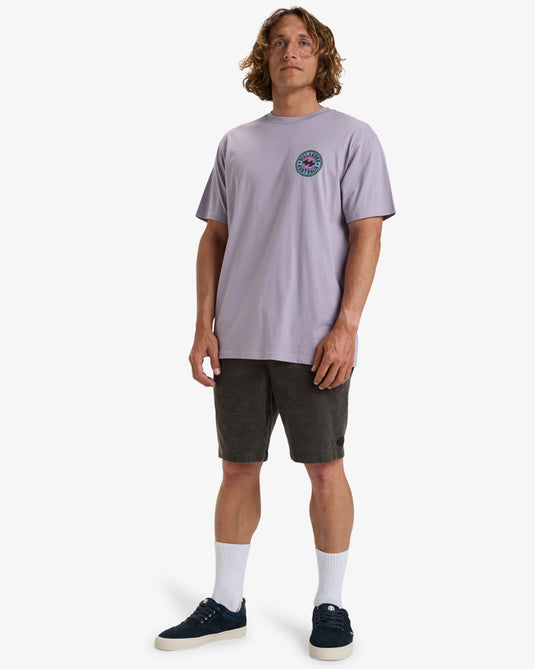 Billabong Men's Know The Feeling Short Sleeves T-Shirt Light Purple EBYZT00290-SKW0