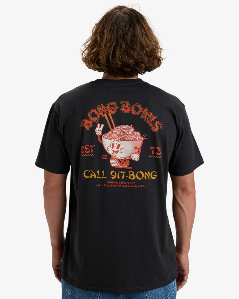 Load image into Gallery viewer, Billabong Men&#39;s Lunch Break Short Sleeve T-Shirt Washed Black EBYZT00291-WAA
