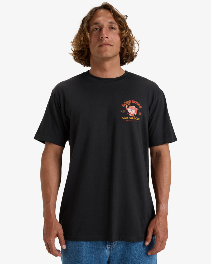 Load image into Gallery viewer, Billabong Men&#39;s Lunch Break Short Sleeve T-Shirt Washed Black EBYZT00291-WAA
