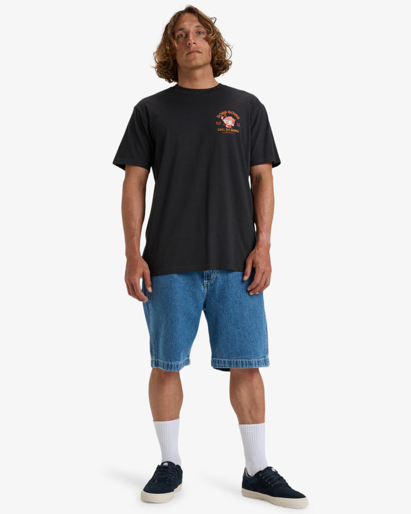 Load image into Gallery viewer, Billabong Men&#39;s Lunch Break Short Sleeve T-Shirt Washed Black EBYZT00291-WAA
