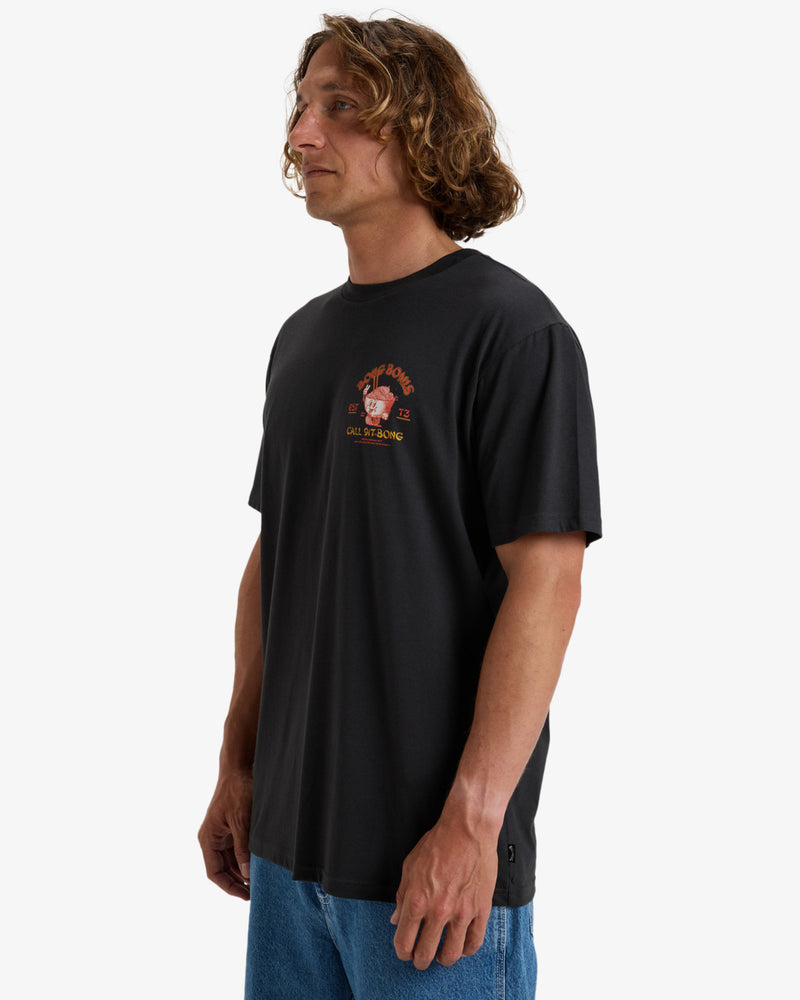 Load image into Gallery viewer, Billabong Men&#39;s Lunch Break Short Sleeve T-Shirt Washed Black EBYZT00291-WAA
