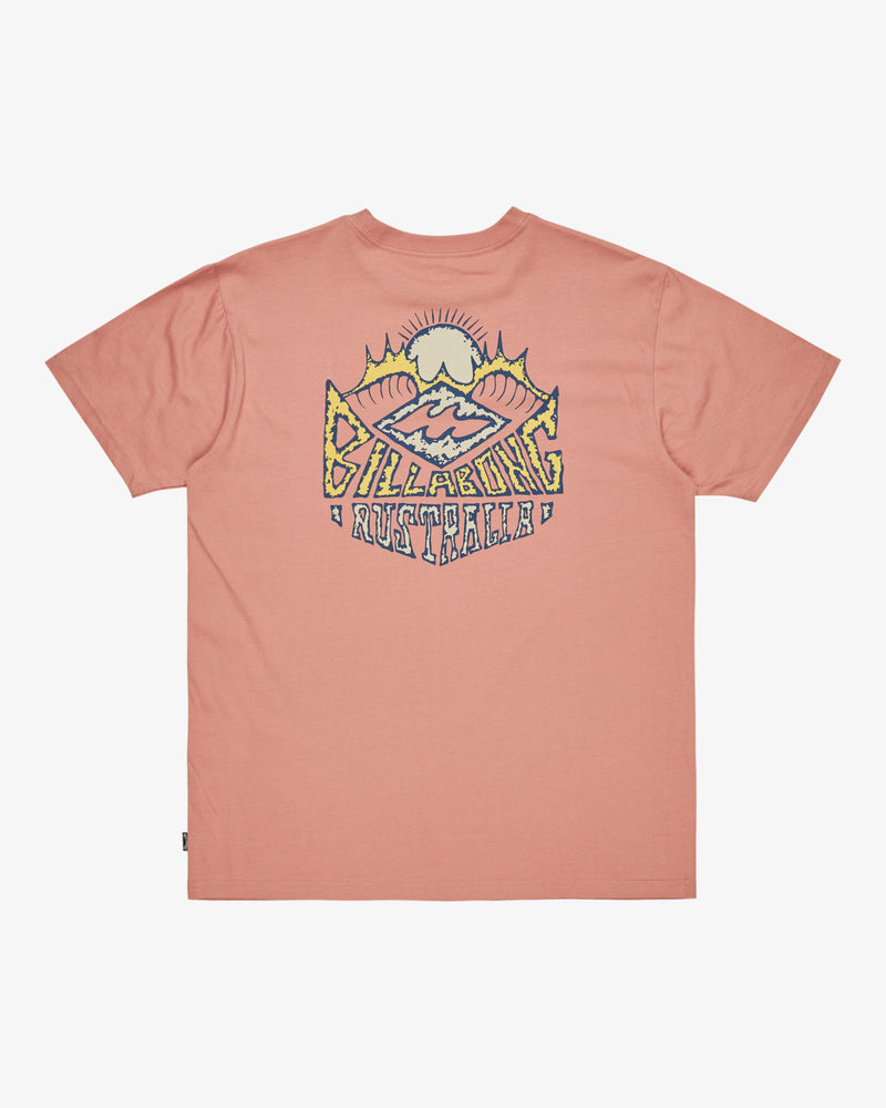 Load image into Gallery viewer, Billabong Men&#39;s Homegrown Screen Printed Short Sleeve T-Shirt Rose EBYZT00346-MKW0
