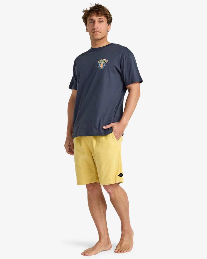Load image into Gallery viewer, Billabong Men&#39;s Homegrown Screen Printed Short Sleeve Aged Indigo T-Shirt EBYZT00346-KSH0
