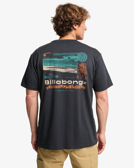 Billabong Men's Tidal Research Short Sleeve T-Shirt Dark Navy EBYZT00386-KTW0