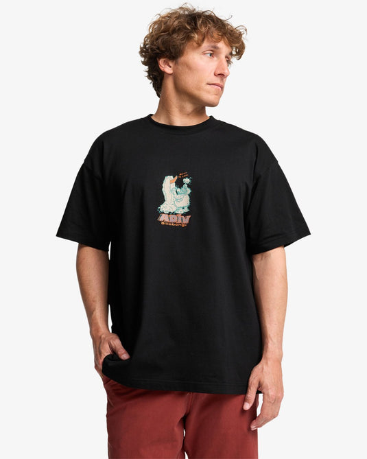 Billabong Men's Built To Last Og Short Sleeve T-Shirt Black EBYZT00389-BLK