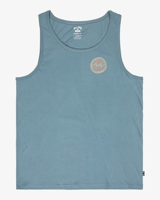 Billabong Men's Crayon Wave Tank Top Washed Blue EBYZT00487-WBL