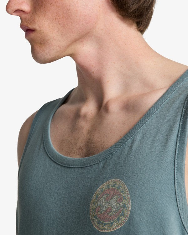 Load image into Gallery viewer, Billabong Men's Crayon Wave Tank Top Washed Blue EBYZT00487-WBL
