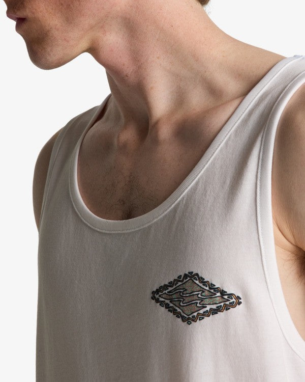 Load image into Gallery viewer, Billabong Men's Crayon Wave Tank Top White EBYZT00487-WHT
