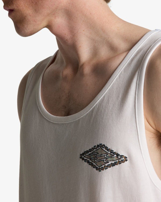 Billabong Men's Crayon Wave Tank Top White EBYZT00487-WHT