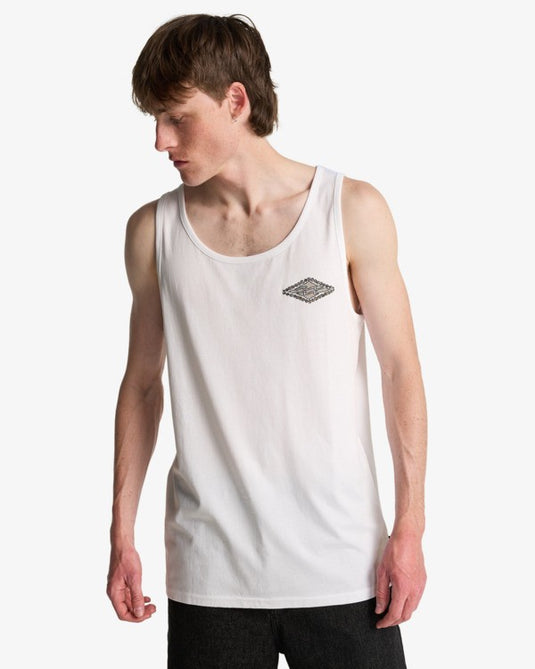 Billabong Men's Crayon Wave Tank Top White EBYZT00487-WHT